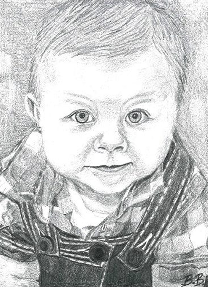 Jobb agyféltekés rajz foglalkozás - kislány - arc portré