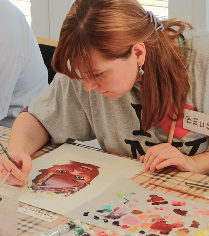 Jobb agyféltekés festő foglalkozás - Béres Beáta - festő tanfolyamon