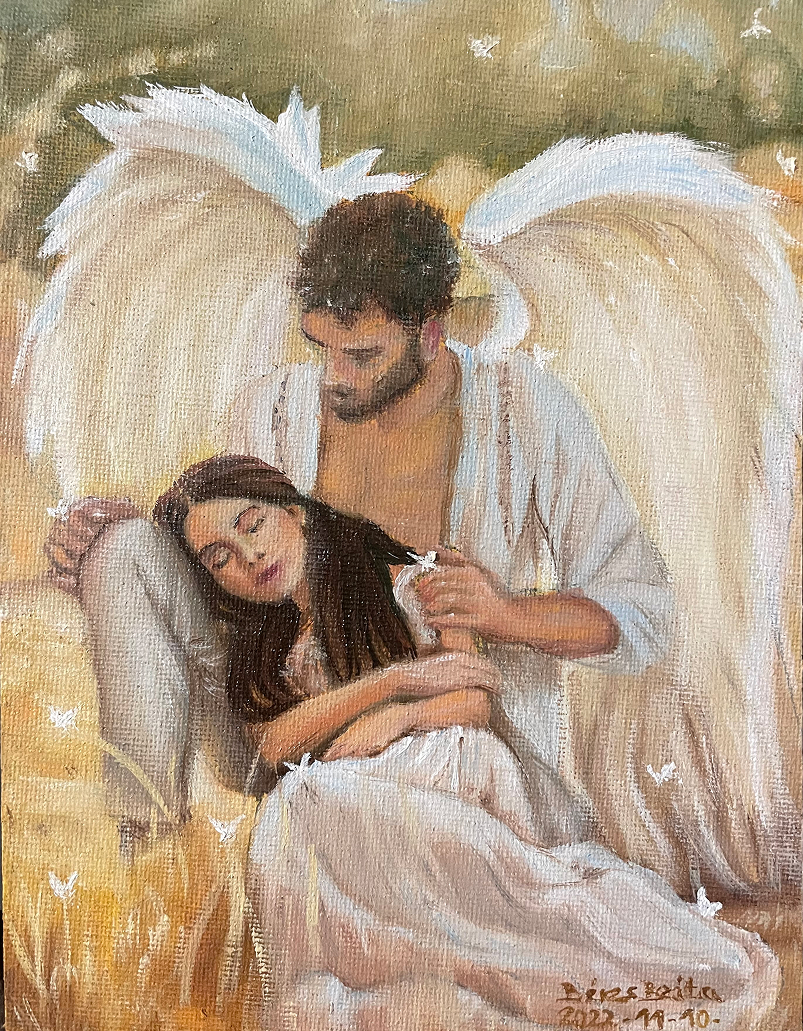 Személyre szabott festmény - angyali érintés