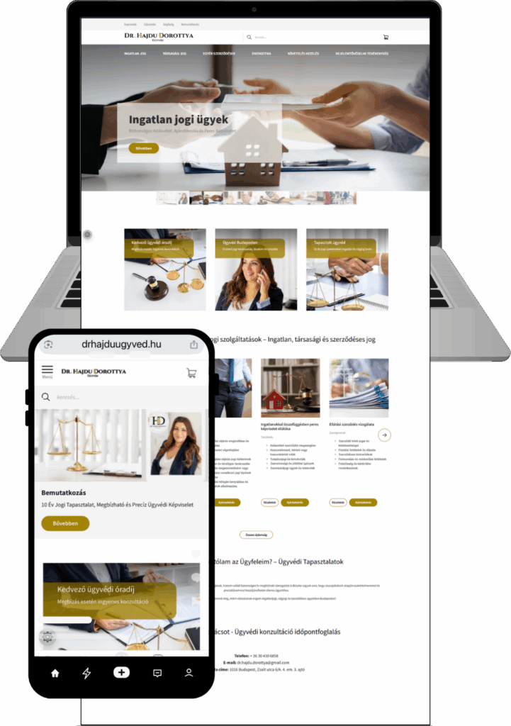 Dr hajdu ügyvéd weboldal referencia